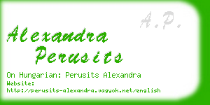 alexandra perusits business card